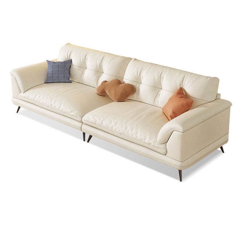White leather couch wayfair discount